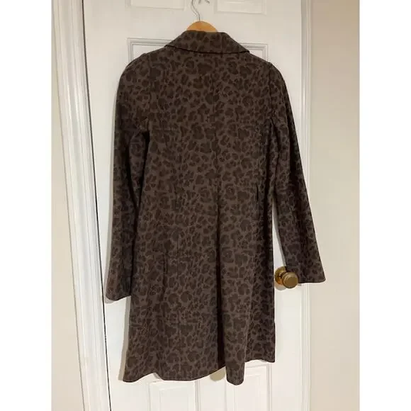 Rebecca Taylor Leopard Print Coat Small - Picture 4 of 9